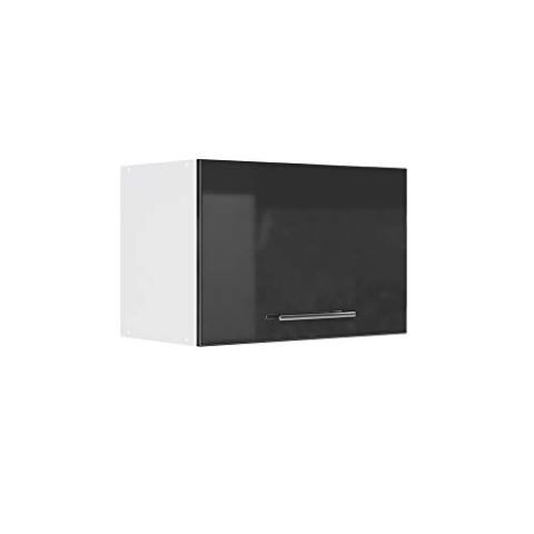 Vicco Hängeschrank Fame-Line, hängender Küchenschrank, Anthrazit Hochglanz/Weiß, 60 cm Flach