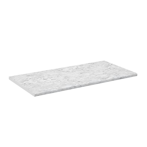 Vicco Küchenarbeitsplatte R-Line, Küchen Arbeitsplatten, Marmor Weiß, 120 cm