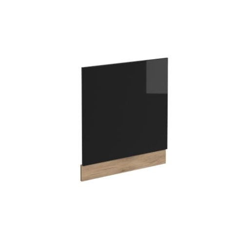 Vicco Frontblende R-Line, Schwarz Hochglanz/Goldkraft Eiche, 60 cm ohne Arbeitsplatte