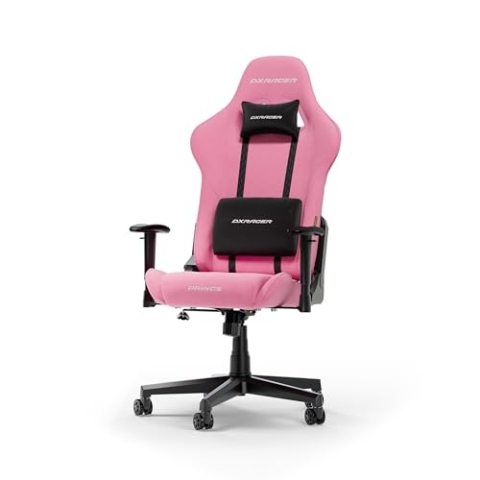 DXRacer Prince L Rosa Stoff das Orginal Gaming Stuhl