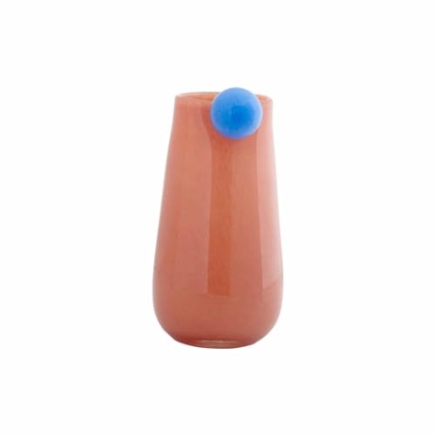 Present Time [DL] Vase Bolita Glass medium Soft orange w. Soft Blue