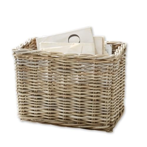 Loberon Korb Daban, hochwertige Handarbeit, sehr stabil & Lange haltbar, Natur-Look, Aufbewahrung, Organisation, Wohn-Accessoire, Rattan, braun