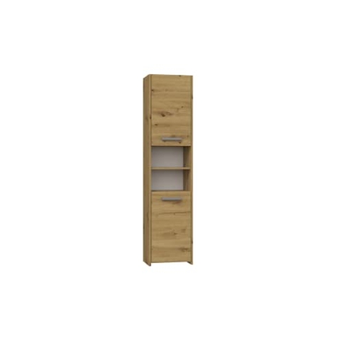 CDF Badschrank S40 | Farbe: Eiche Artisan | Moderner Badezimmerschrank | Ablagefläche | Geräumige Einlegeböden | Türen | Einfache Montage