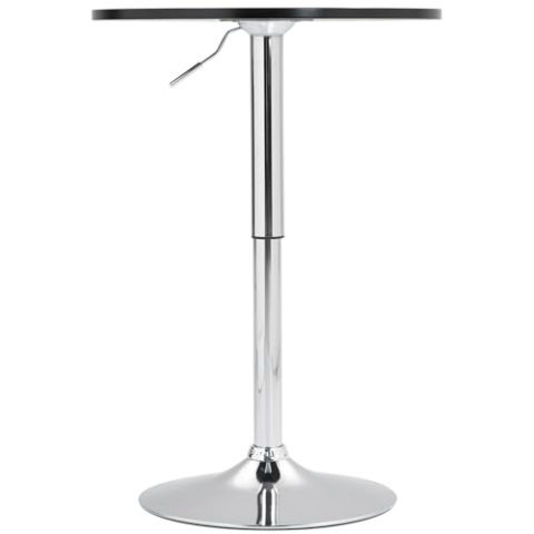 CLP Stehtisch Lamoni höhenverstellbar drehbar mit Metallgestell I Bistrotisch für Bar & Events I Tischplatte Ø 60 cm I Ideal mit Hussen & Deko, Farbe:schwarz, Form:rund