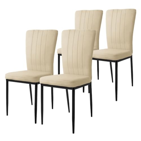 ML-Design Esszimmerstühle 4er Set mit Samt-Bezug, Taupe, Küchenstühle mit Rückenlehne, Polsterstuhl mit Metallbeinen, Ergonomischer Esstisch-Stuhl, Esszimmerstuhl modern, Wohnzimmerstuhl Küchenstuhl