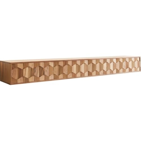 DELIFE TV-Board Fevo Akazie Natur 220 cm 4 Türen schwebend Lowboard