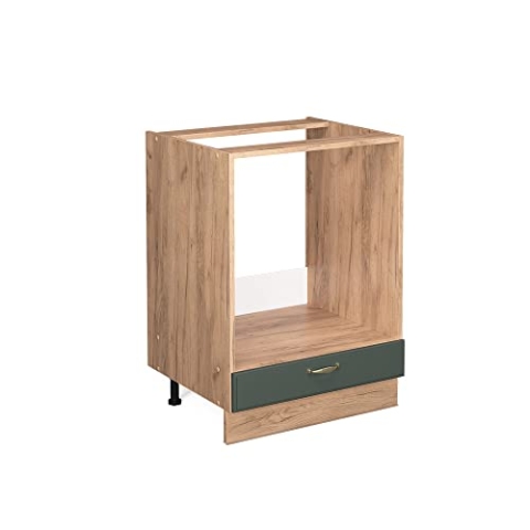 Vicco Herdumbauschrank Fame-Line, Grün-Gold Landhaus/Goldkraft Eiche, 60 cm ohne Arbeitsplatte