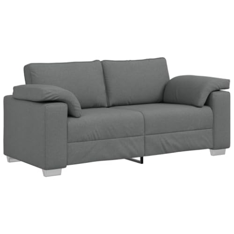 vidaXL 2.5-Sitzer Sofa Dunkelgrau Stoff Stylische Moderne Sitzgelegenheit langlebig bequem für Wohnzimmer Familie Entspannung Couch Möbel zeitgenössisch