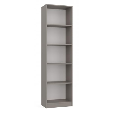 CDF Office Bücherregal R50 | Farbe: Lehm (grau) | Für Wohnzimmer, Büro, Arbeitszimmer | Modern | Regal für Bücher und Spielzeug | Ideal für Kinderzimmer, Teenager, Jugendzimmer