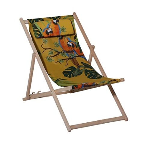 Madison Strandstuhl 'Riff Yellow', gelb, grün, ca. 7 x 123 x 55 cm