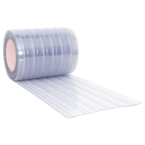 vidaXL Türvorhang, Transparenter Streifenvorhang Zuschneidbar, Thermovorhang für die Gastronomie Kühlräume, Isoliervorhang Fliegenvorhang, PVC