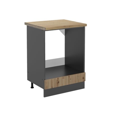 Vicco Herdumbauschrank R-Line, Artisan-Eiche/Anthrazit, 60 cm, AP Eiche
