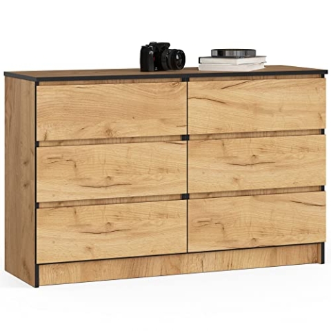 AKORD | Kommode | Komodenschrank | Platzsparend | Praktisch | Robust | Rollenführung | ABS-Kante | Laminatplatte | Schlichtes Design