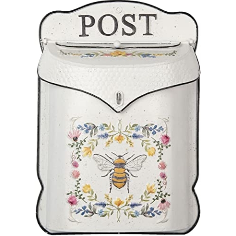 Clayre & Eef Briefkasten weiß 27x8x39 cm 6Y4242