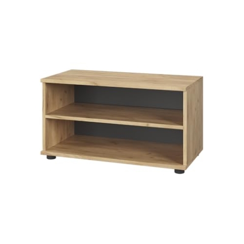 Vicco Wohnzimmerschrank Berno, Goldkraft Eiche/Anthrazit, 70.8 x 38.9 cm mit 2 Fächern