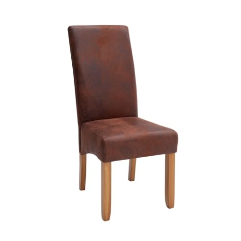 riess-Ambiente Edler Stuhl CASA Vintage braun Kolonialstil Massivholzbeine Polsterstuhl ohne Armlehne Küchenstuhl Esszimmerstuhl Wohnzimmerstuhl