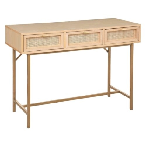 Atmosphera - Konsole Rayo - Rattangeflecht - 3 Schubladen - Beige