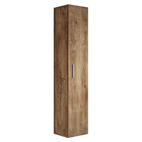 Badezimmer Badschrank Pluto 150cm Braun Eiche - Regal Schrank Hochschrank Schrank Möbel
