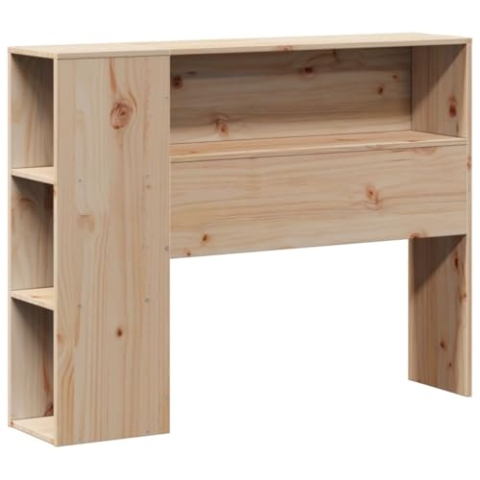 vidaXL Kopfteil, Bettkopfteil mit Stauraum, Freistehend Betthaupt für Holzbett Einzelbett, Holzkopfteil Bettzubehör Schlafzimmer, 90cm Massivholz Kiefer