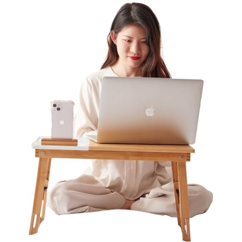 Laptoptisch – 54 x 35 x 27 cm – Bambusholz