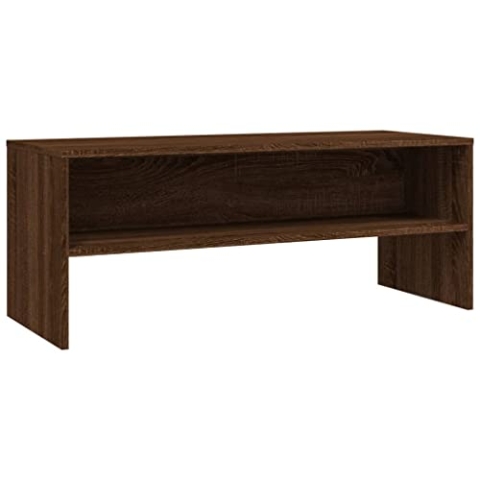 TV-Schrank, Eiche, braun, 100 x 40 x 40 cm, aus mehrschichtigem Holz