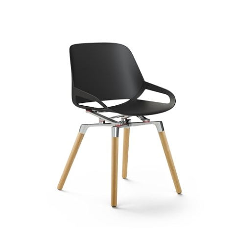 aeris Numo moderner Esszimmerstuhl – Schwingstuhl mit edlen Holzbeinen aus Eiche – Exklusiver Designstuhl – ergonomischer Stuhl für einen gesunden Rücken