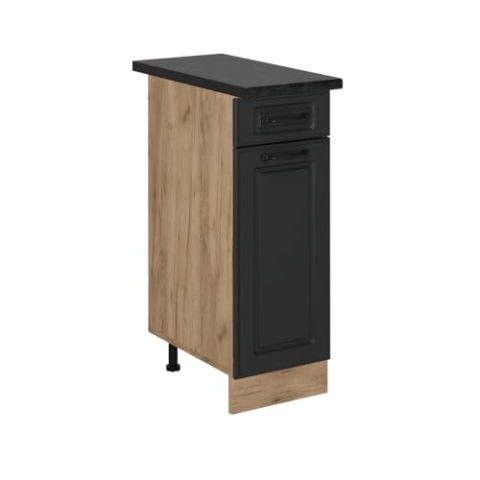 Vicco Küchenunterschrank R-Line, Anthrazit Landhaus, 30 cm, AP Anthrazit