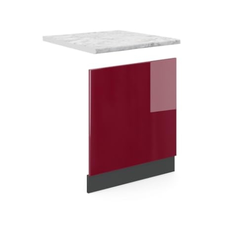 Vicco Frontblende R-Line, Geschirrspüler Fronttür, Rot/Anthrazit, AP Marmor