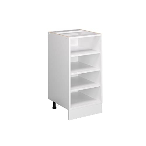 Vicco Küchenregal R-Line, offener Küchenschrank, Weiß/Weiß, 40 cm ohne Arbeitsplatte