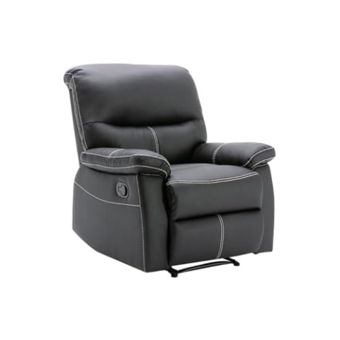 Vente-unique-Relaxsessel - Kunstleder - Schwarz - Canby