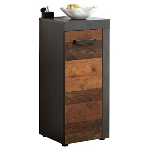 trendteam smart living - Indy - Kommode - Matera/Alteiche - Nachtkonsole mit 2 Fächern - (BxHxT) 36 x 81 x 31 cm - rustikales Design - Kratzfest