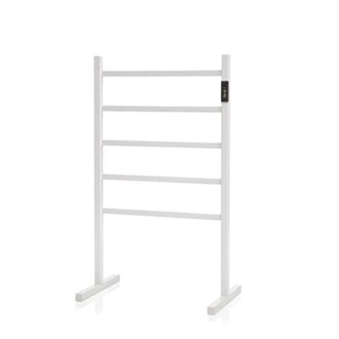 InnovaGoods® Handtuchwärmer Racwel, freistehend oder wandmontiert, elektrischer Handtuchtrockner, Weiß, schnelle Trocknung, 5 Stangen, automatische Abschaltung, kompakt und vielseitig.