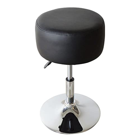 VDD Hocker Retro Vintage Industriedesign - Schminktisch Hocker - Höhenverstellbar bis 65 cm - Schwarz