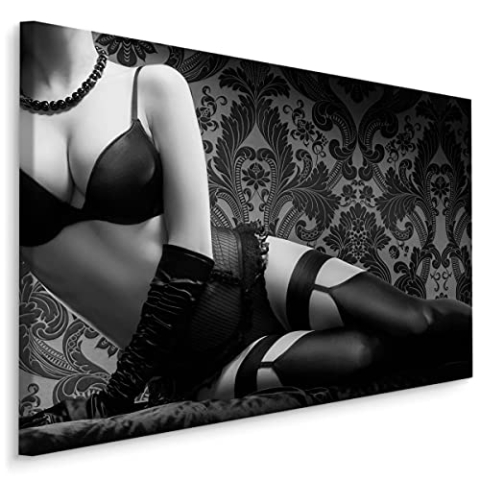 Muralo Leinwandbilder 120x80 Frau Schön Erotisch Erotismus Sexy Intim Canvas Wandbild Kunstdruck Schlafzimmer Wohnzimmer Wanddekoration Design XXL Br. 120 cm x Hö. 80 cm Br. 120 cm x Hö. 80 cm