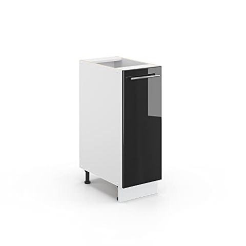 Vicco Apothekerschrank Fame-Line, Anthrazit Hochglanz/Weiß, 30 cm ohne Arbeitsplatte