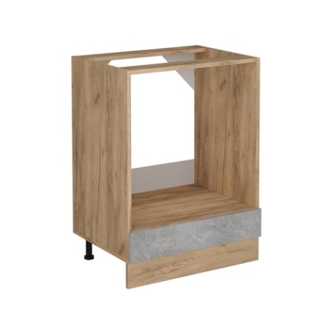 Vicco Herdumbauschrank R-Line, Herdschrank, Beton, 60 cm ohne Arbeitsplatte