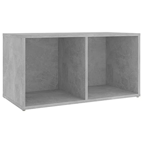 vidaXL TV Schrank mit 2 Fächern Lowboard TV Möbel Tisch Board Sideboard Fernsehtisch Fernsehschrank HiFi-Schrank Betongrau 72x35x36,5cm Holzwerkstoff