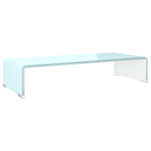 vidaXL TV-Aufsatz Monitorerhöhung Glasaufsatz TV-Bühne Fernseher Erhöhung Monitor Bildschirmerhöhung Schreibtischaufsatz Glas Grün 60x25x11cm