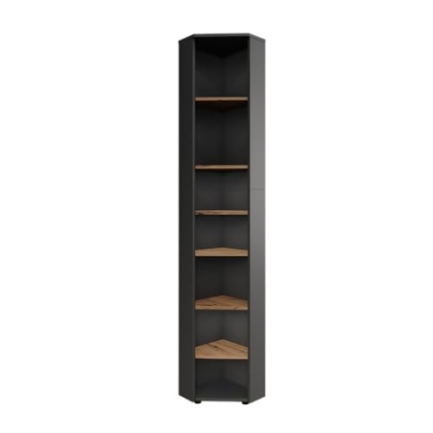 Vicco Eckhochschrank Irma, Anthrazit/Goldkraft Eiche, 33 x 192 cm 7 Fächer