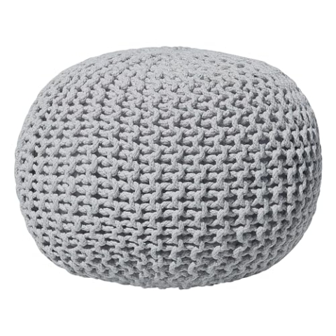Beliani Trendy Ottoman in Hellgrau Baumwolle 50x35 cm Conrad