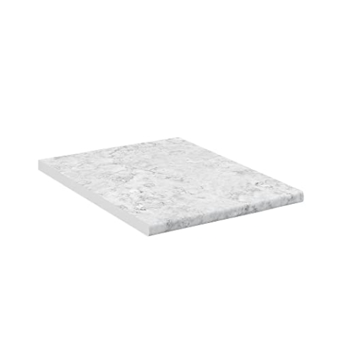 Vicco Küchenarbeitsplatte R-Line, Küchen Arbeitsplatten, Marmor Weiß, 45 cm