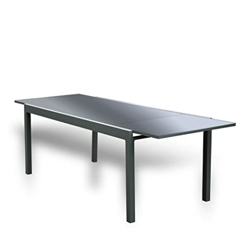 Home Deluxe - Gartentisch ausziehbar - SOL - ca. 180(240) x90x75 cm - inkl. Zubehör I Gartenmöbel Ausziehtisch Balkonset