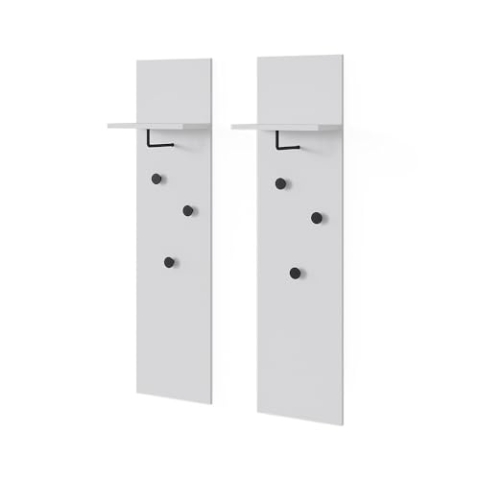 Vicco Garderobe Siri, Flurgarderobe, Weiß, Set mit 2 Wandgarderoben