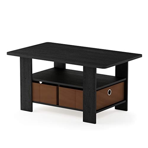 Furinno Andrey Couchtisch mit Schublade, Americano/Mittelbraun