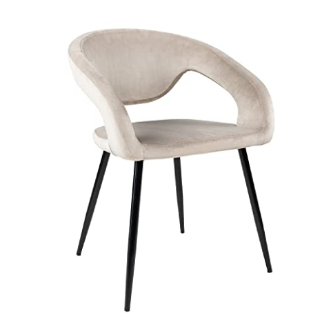 Kick Collection Esszimmerstühl Lenn Velvet - Samt - Champagner - Modern und Hochwertig - Samtstoff und Metall - Erhältlich in vielen Farben