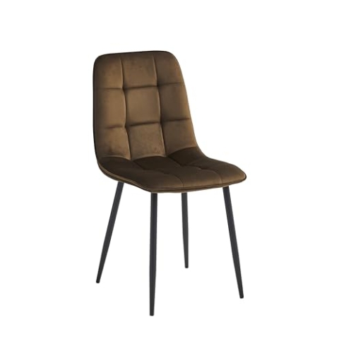 Colenis - Ela Esszimmerstühle - 2er Set - Braun - Samt - Für Esszimmer, Küche & Wohnzimmer - Modernes Design