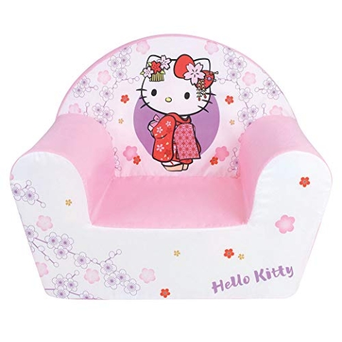 Fun House Hello Kitty Clubsessel, Herkunft Frankreich, für Kinder, 52 x 33 x 42 cm, Stoff, Weiß