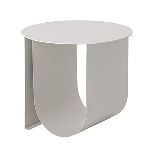 Bloomingville Cher Beistelltisch Ø 43 cm – Couchtisch im skandinavischen Design aus Metall, leicht & stabil, vielseitig einsetzbar als Sofatisch, Nachttisch oder Wohnzimmertisch (Grau)