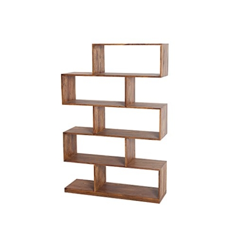 Riess Ambiente Massives Regal MAKASSAR XL 150cm Sheesham-Holz Bücherregal Stone Finish Holzregal