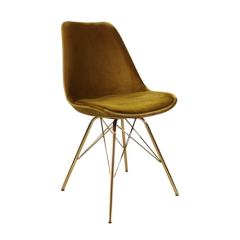 Kick Collection Esszimmerstühl Velvet - Samt - Gold - Modern und Hochwertig - Samtstoff und Metall - Erhältlich in vielen Farben